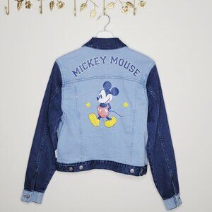 Disney Her Universe Mickey Mouse Jean Denim Jacket Women's Size Small/S #3249